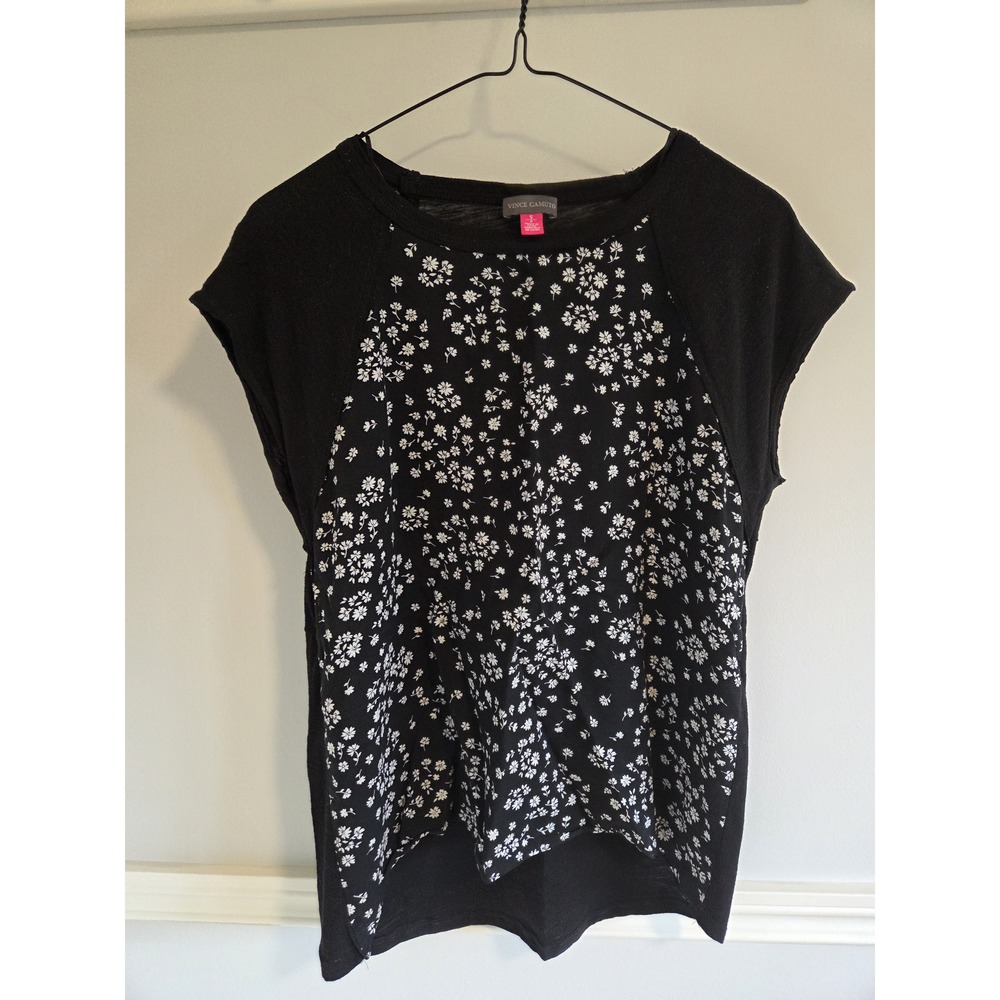 S Black Floral Top